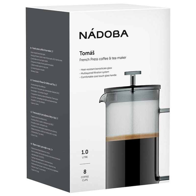 Френч-пресс 1 л, NADOBA, серия TOMAŠ