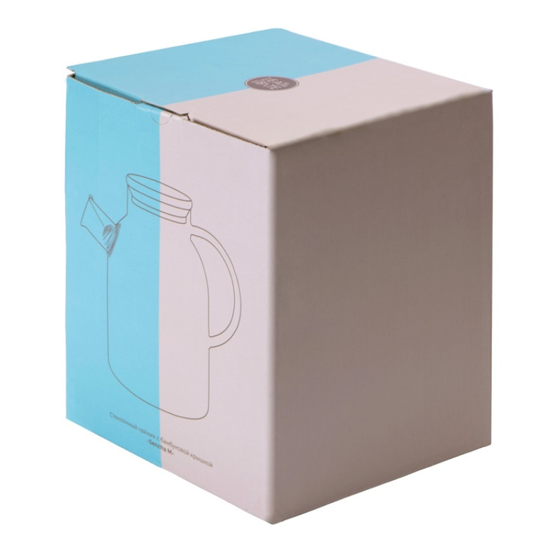 Стеклянный чайник с бамбуковой крышкой "Sencha M"