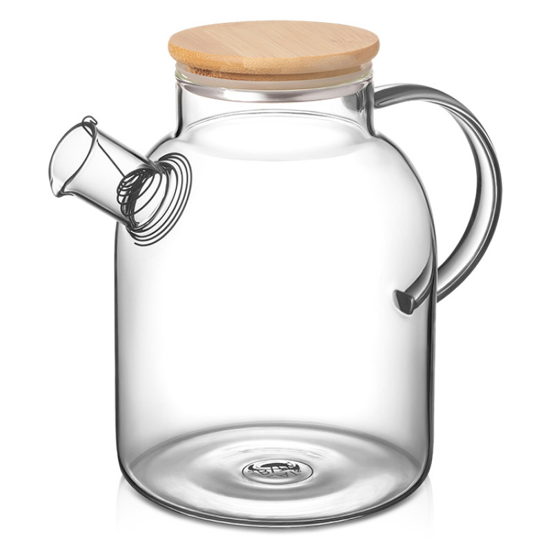 Стеклянный чайник с бамбуковой крышкой "Sencha M"