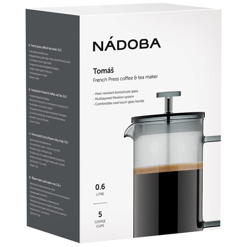 Френч-пресс 0,6 л, NADOBA, серия TOMAŠ