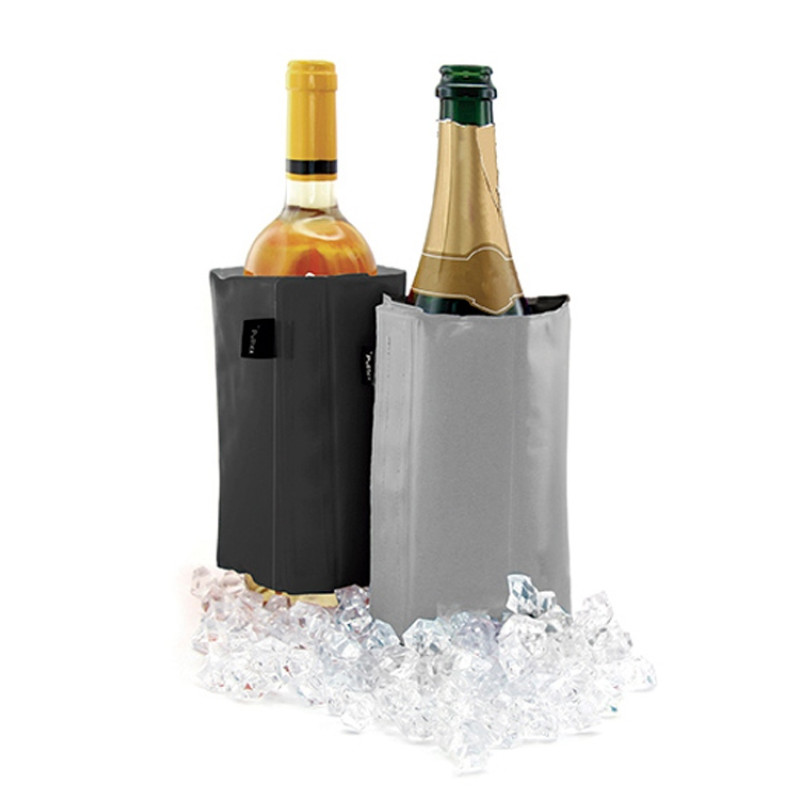 Охладитель-чехол для бутылки вина или шампанского "Cooling wrap", черный