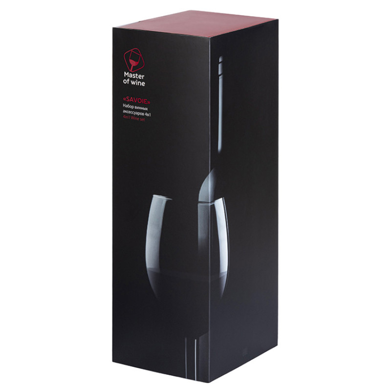 Набор винных аксессуаров 4в1 "Savoie" с покрытием soft touch