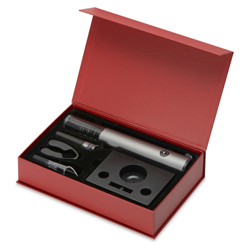 Набор винных аксессуаров с электрическим штопором на док-станции