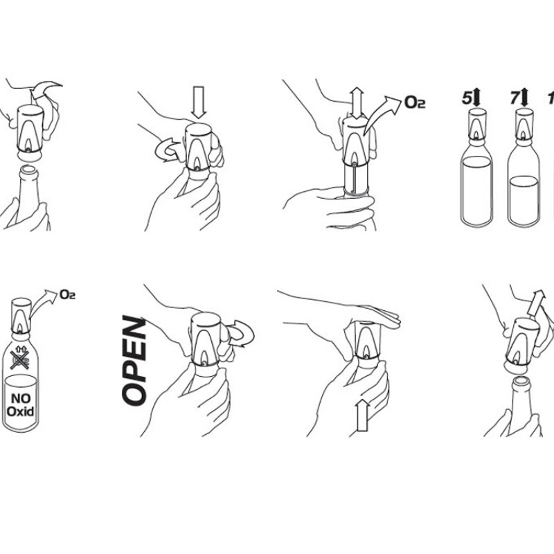 Винный насос и стоппер Pump It, черный Винный насос и стоппер Pump It, черный