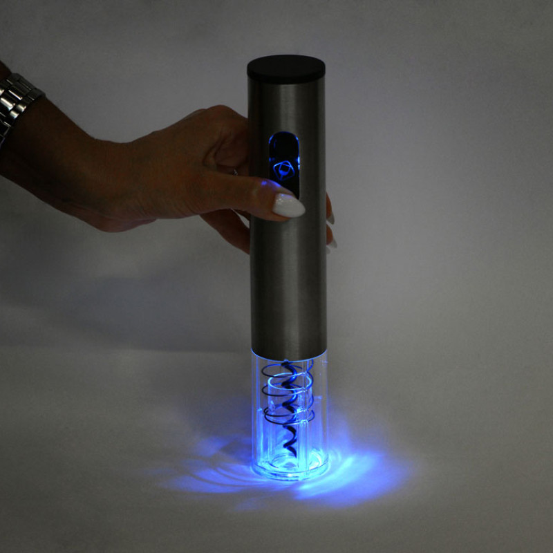 Набор винных аксессуаров Sicilia с электрическим штопором из стали, на батарейках