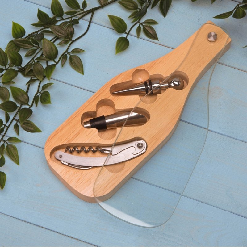 Набор аксессуаров для вина Pinotage со стеклянной крышкой