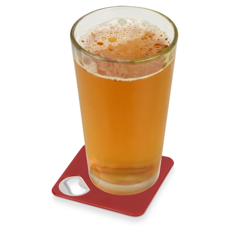 Подставка для кружки с открывалкой «Liso», черный/красный