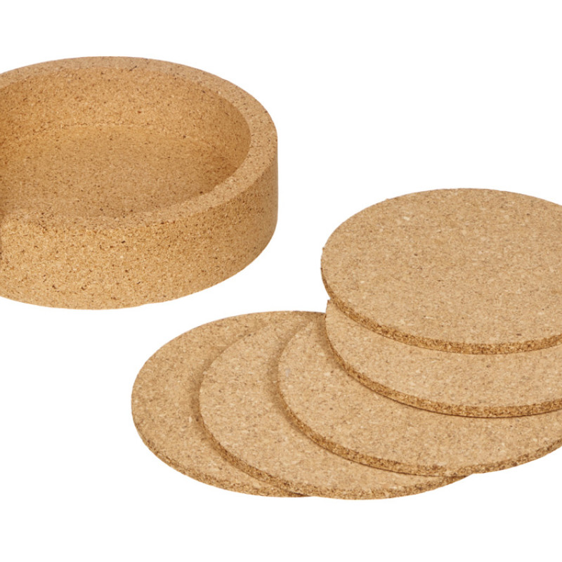 Набор костеров из пробки на подставке из пробки "Krock"