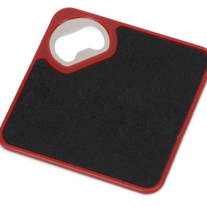 Подставка для кружки с открывалкой «Liso», черный/красный