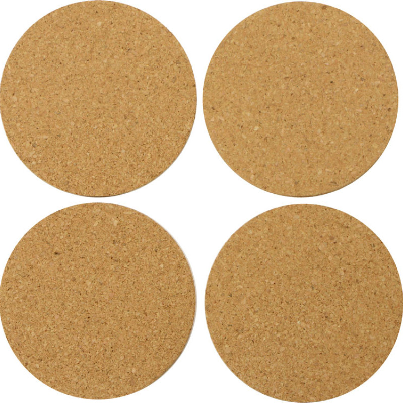 Набор костеров Bali из пробки в хлопковом мешке, 4 шт