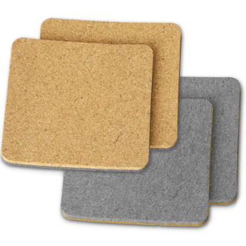 Набор костеров из пробки с фетром "Grit"