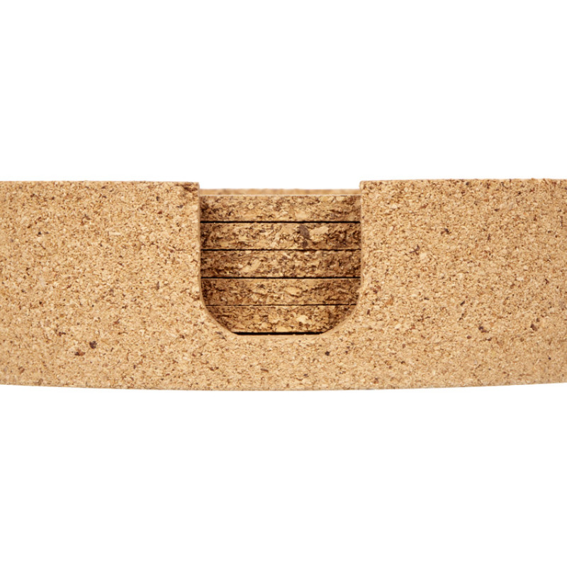 Набор костеров из пробки на подставке из пробки "Krock"