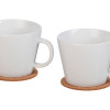 Набор чашек с костерами «Hartley», белый