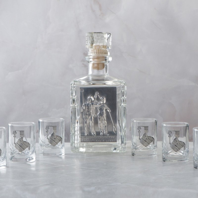 Набор со штофом МЕТАЛЛУРГИ