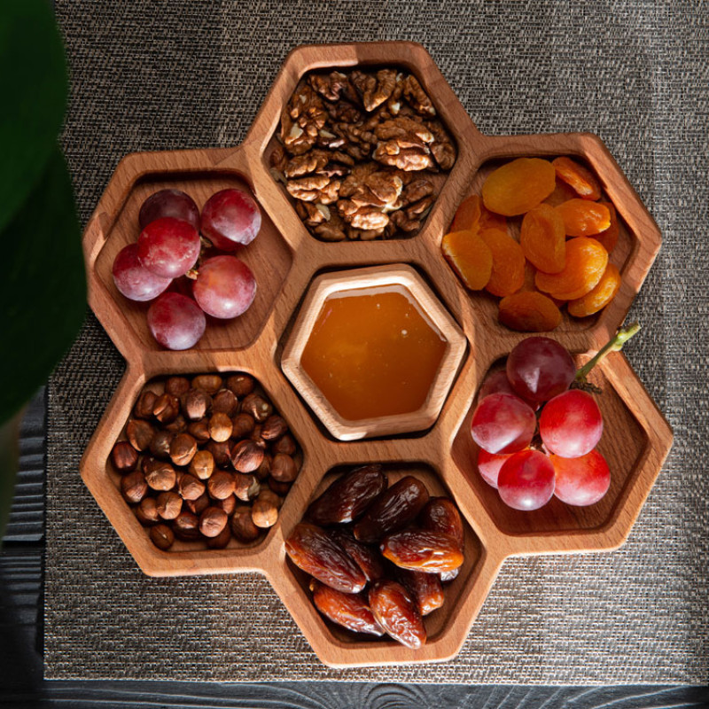 Менажница соты с одной соусницей "Соты"