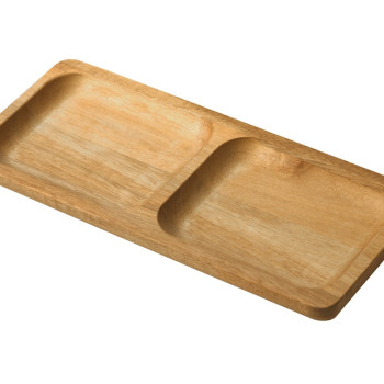 Менажница из акации с двумя секциями "Almond"