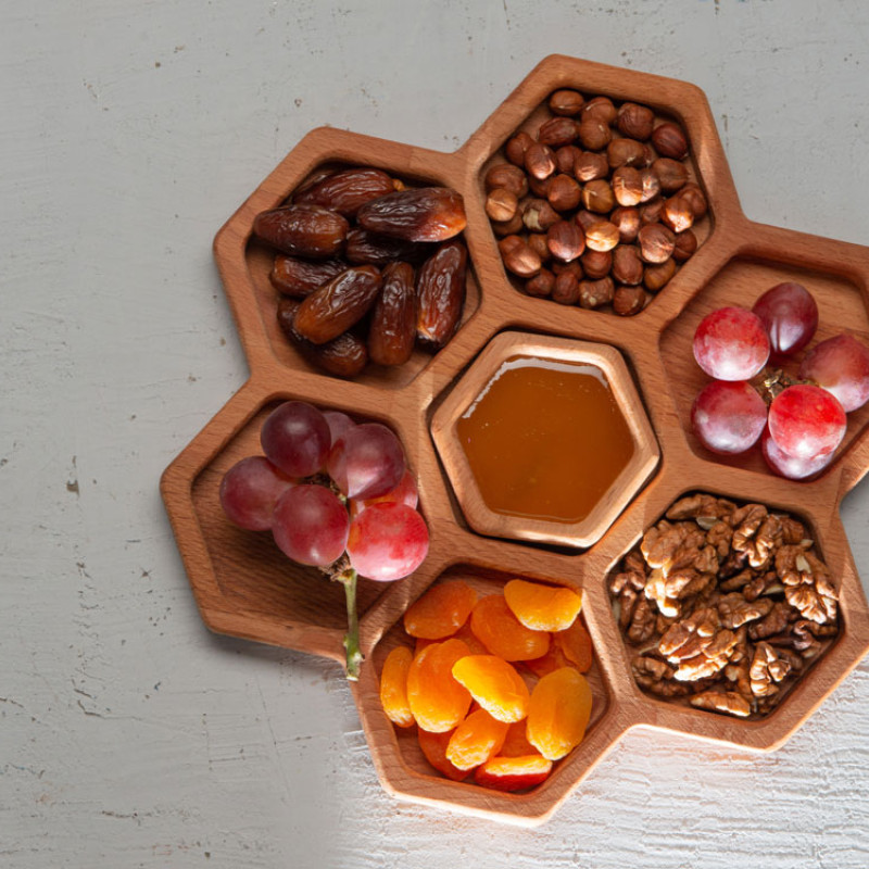 Менажница соты с одной соусницей "Соты"