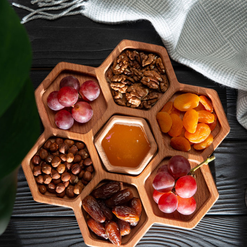 Менажница соты с одной соусницей "Соты"