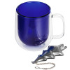 Набор "Bergamot": кружка и ситечко для чая, синий