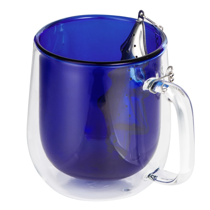 Набор "Bergamot": кружка и ситечко для чая, синий