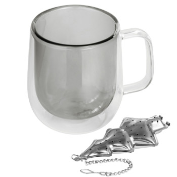 Набор "Bergamot": кружка и ситечко для чая, черный