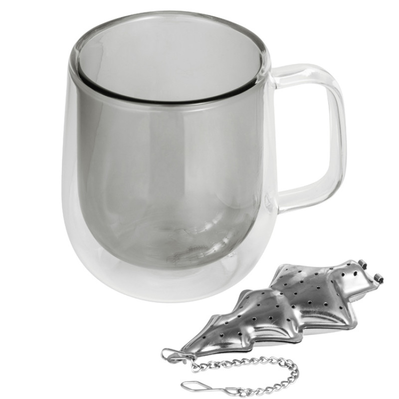 Набор "Bergamot": кружка и ситечко для чая, черный