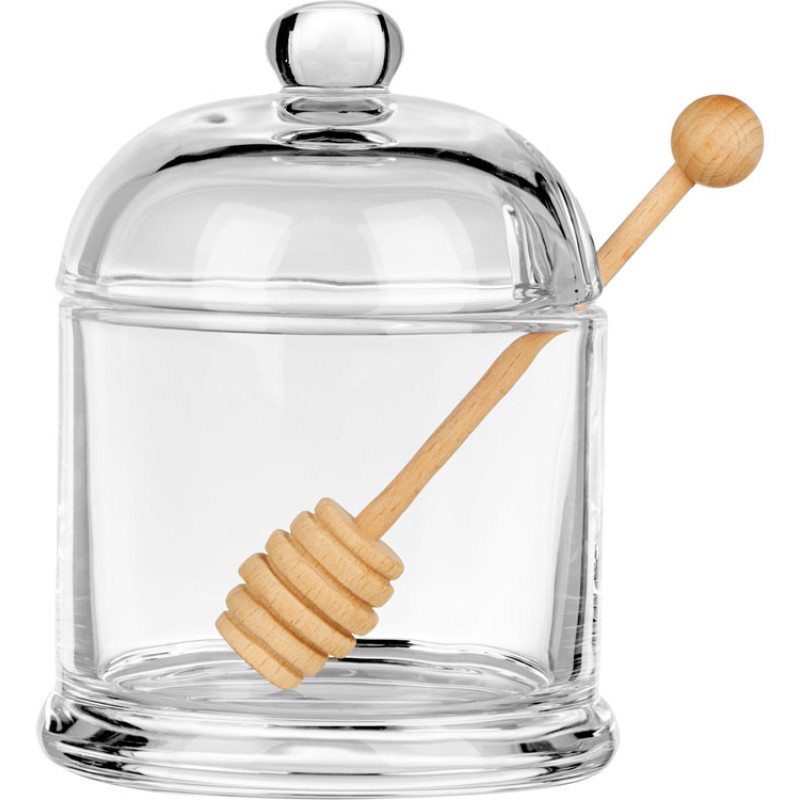 Стеклянная емкость для меда с ложкой "Vira"