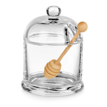 Стеклянная емкость для меда с ложкой "Vira"