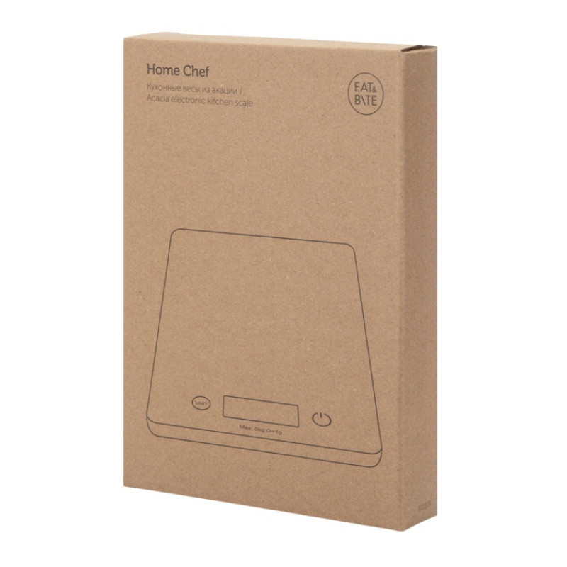 Кухонные весы из акации «Home Chef»