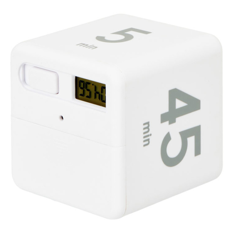 Таймер для тайм-менеджмента "Time Capsule" на 5-15-25-45 минут, софт-тач, белый