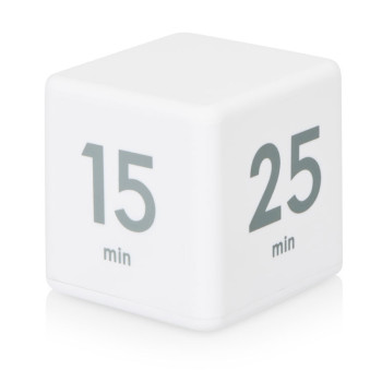 Таймер для тайм-менеджмента "Time Capsule" на 5-15-25-45 минут, софт-тач, белый