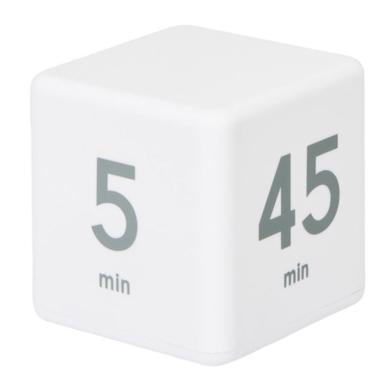 Таймер для тайм-менеджмента "Time Capsule" на 5-15-25-45 минут, софт-тач, белый