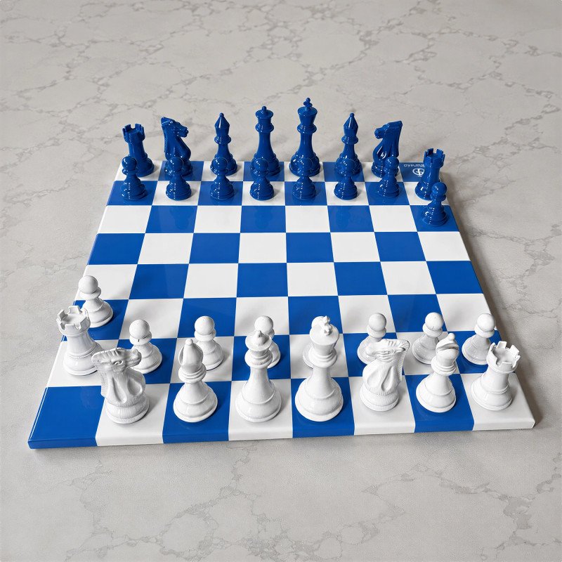 Шахматный комплект TABIA (акриловый камень/ дерево Бук), Небо (бело-синяя под заказ) (без лого бренда) Шахматный комплект TABIA (акриловый камень/ дерево Бук), Небо (бело-синяя под заказ) (без лого бренда)