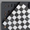 Шахматный комплект TABIA (акриловый камень/ дерево Бук), Дизайнерская (черно-белая с разводами) (без лого бренда)