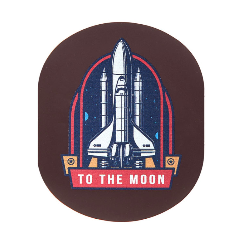 ПАТЧ ОВАЛ soft-touch (коричневый ) 6,0 х 5,0 см