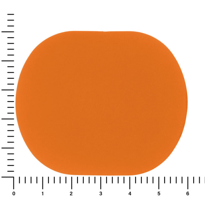 ПАТЧ ОВАЛ soft-touch (оранжевый ) 6,0 х 5,0 см