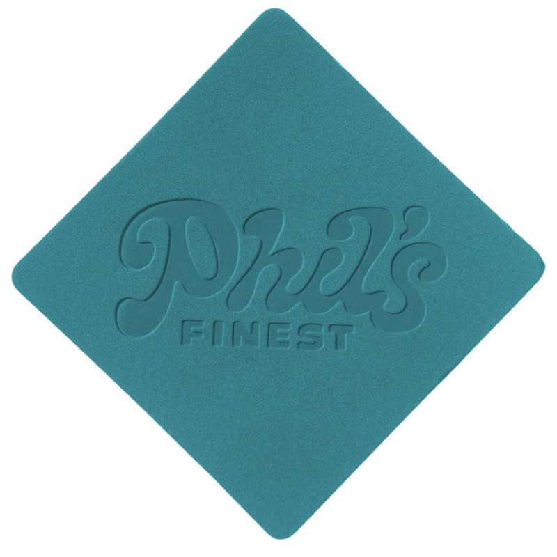 ПАТЧ РОМБ nubuk (голубой) 7,6 х 7,6 см