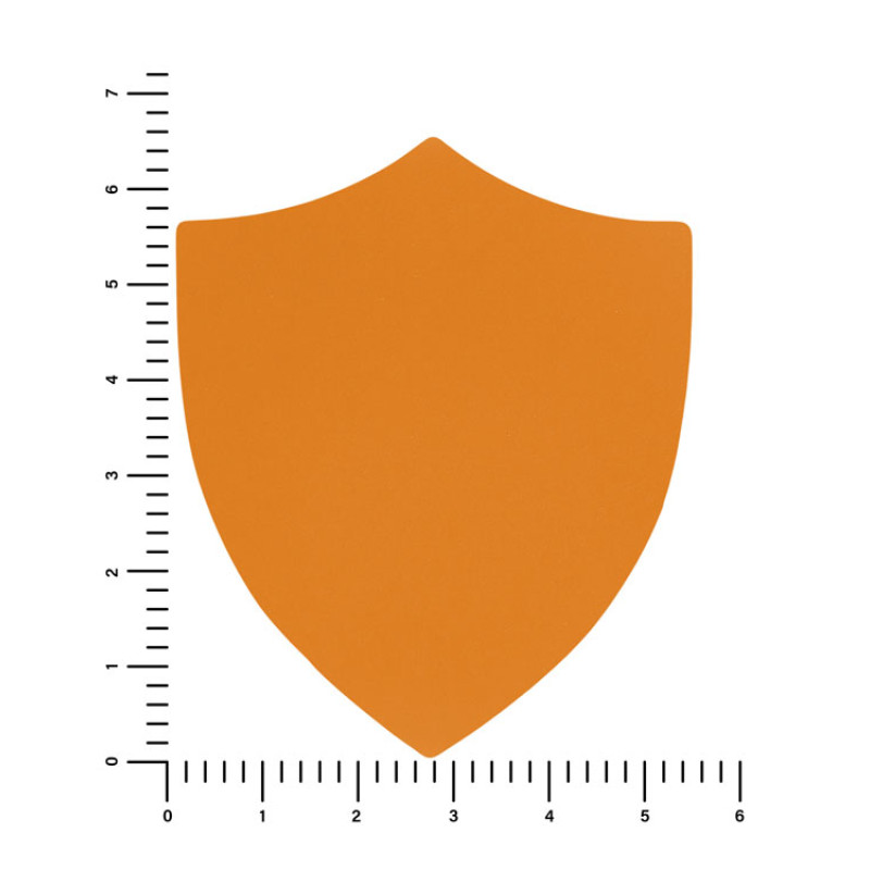 ПАТЧ ЩИТ soft-touch (оранжевый ) 6,6 х 5,5 см