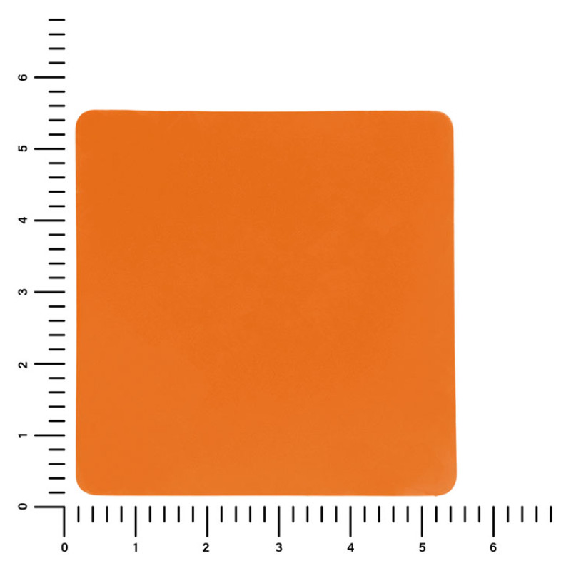 ПАТЧ КВАДРАТ soft-touch (оранжевый ) 5,5 х 5,5 см
