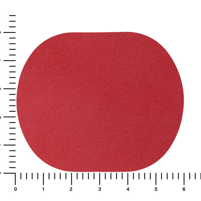 ПАТЧ ОВАЛ nubuk (красный) 6,0 х 5,0 см