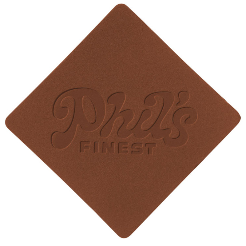 ПАТЧ РОМБ nubuk (коричневый ) 7,6 х 7,6 см