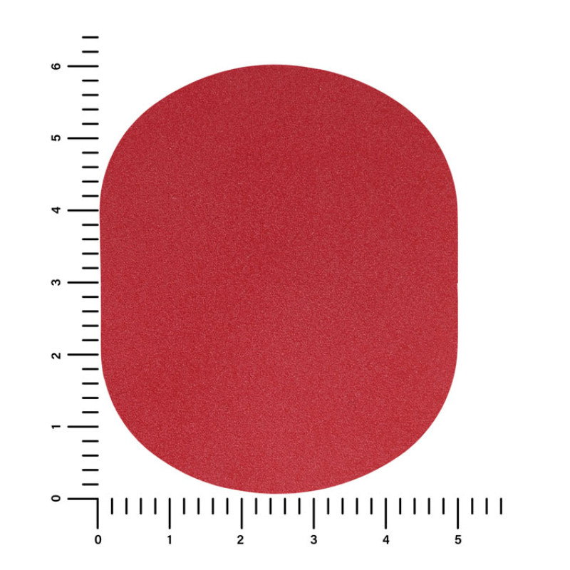 ПАТЧ ОВАЛ nubuk (красный) 6,0 х 5,0 см