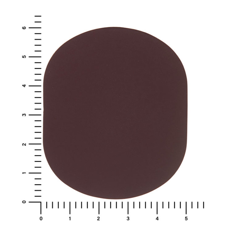ПАТЧ ОВАЛ soft-touch (коричневый ) 6,0 х 5,0 см
