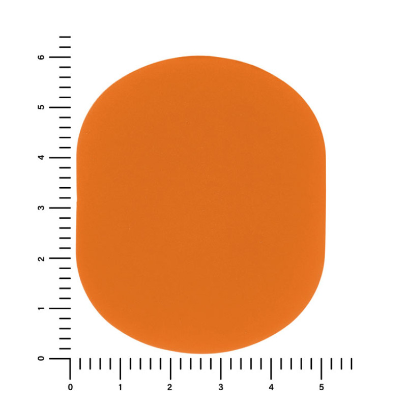 ПАТЧ ОВАЛ soft-touch (оранжевый ) 6,0 х 5,0 см