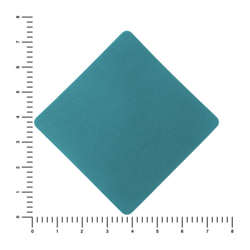 ПАТЧ РОМБ nubuk (голубой) 7,6 х 7,6 см