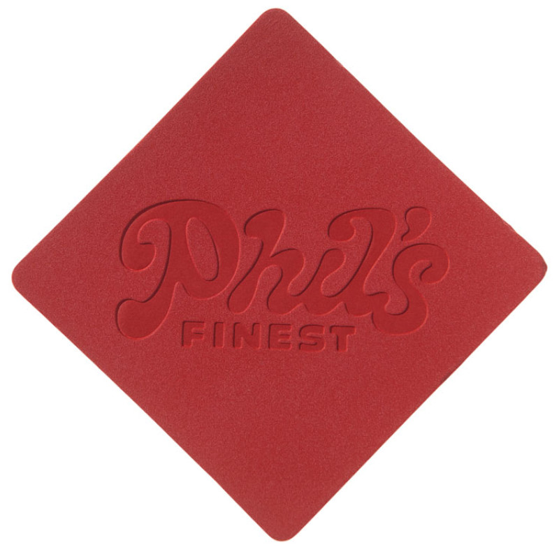 ПАТЧ РОМБ nubuk (красный) 7,6 х 7,6 см