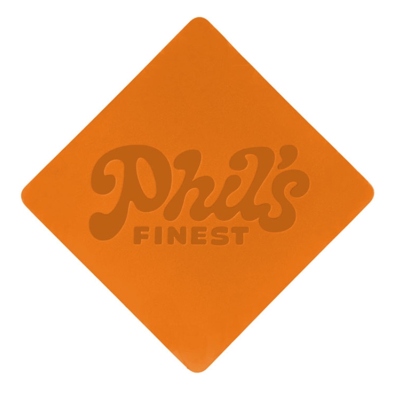 ПАТЧ РОМБ soft-touch (оранжевый) 7,6 х 7,6 см