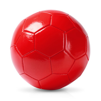 Футбольный мяч FABIO 2-го размера из искусственной кожи, красный