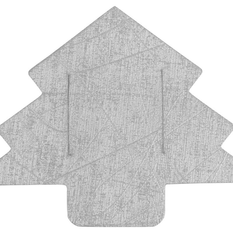 Новогодняя бирка для пледов "Елочка", серебристый