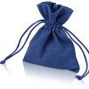 Мешочек подарочный, лен, малый, темно-синий